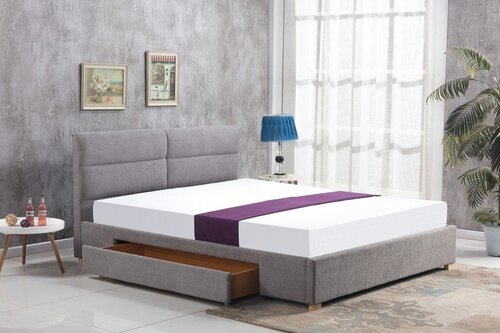 Кровать Halmar Merida, 160x200 cм, светло серый цена и информация | Кровати | pigu.lt