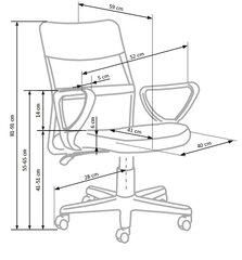 Детский стул Halmar Timmy, зеленый/черный цена и информация | Офисные кресла | pigu.lt