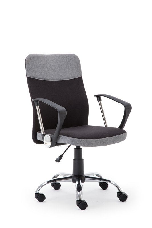 Darbo kėdė Halmar Topic, juoda/pilka kaina ir informacija | Biuro kėdės | pigu.lt