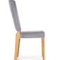 2-jų kėdžių komplektas Halmar Rois, rudas/pilkas kaina ir informacija | Virtuvės ir valgomojo kėdės | pigu.lt