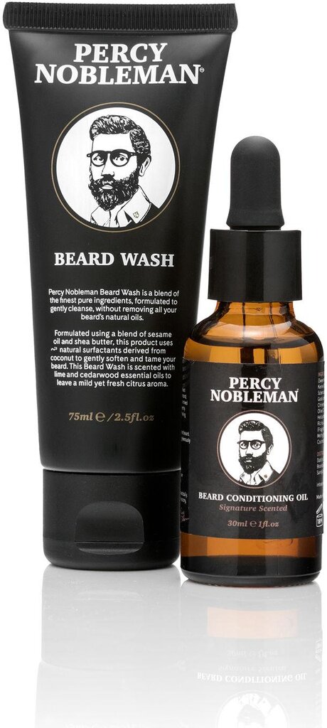 Barzdos priežiūros rinkinys Percy Nobleman Beard Starter Kit kaina ir informacija | Skutimosi priemonės ir kosmetika | pigu.lt