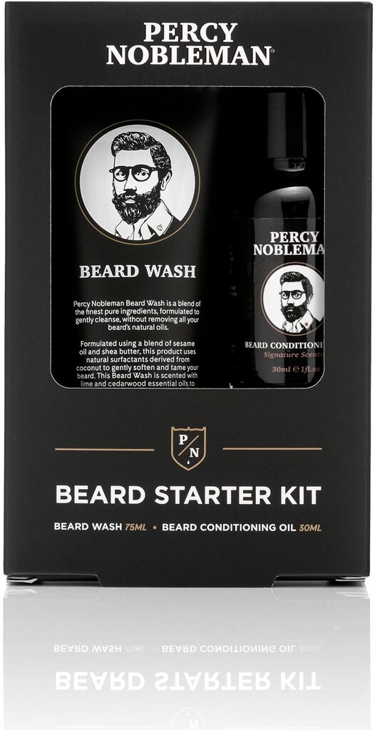 Barzdos priežiūros rinkinys Percy Nobleman Beard Starter Kit kaina ir informacija | Skutimosi priemonės ir kosmetika | pigu.lt