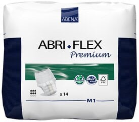 Suaugusiųjų sauskelnės - kelnaitės Abri-Flex M1 Premium Dual Core 14 vnt. kaina ir informacija | Slaugos prekės | pigu.lt