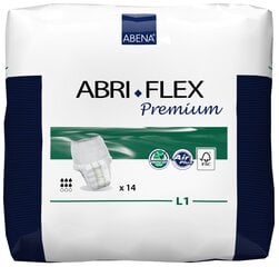 Suaugusiųjų sauskelnės - kelnaitės Abena Abri-Flex L1 Premium Dual Core 14 vnt. kaina ir informacija | Slaugos prekės | pigu.lt