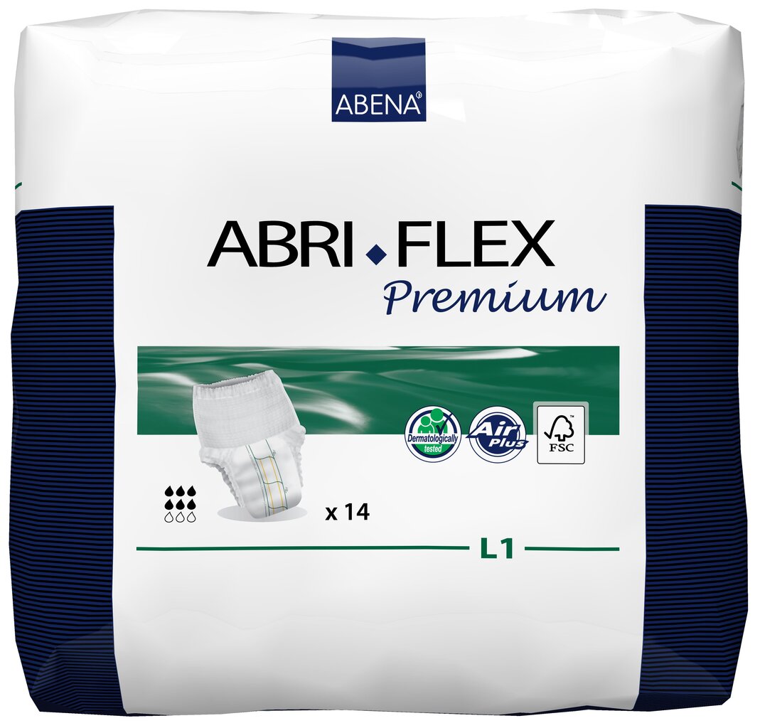 Suaugusiųjų sauskelnės - kelnaitės Abena Abri-Flex L1 Premium Dual Core 14 vnt. цена и информация | Slaugos prekės | pigu.lt