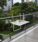 Sulankstomas balkono staliukas, baltas kaina ir informacija | Lauko stalai, staliukai | pigu.lt