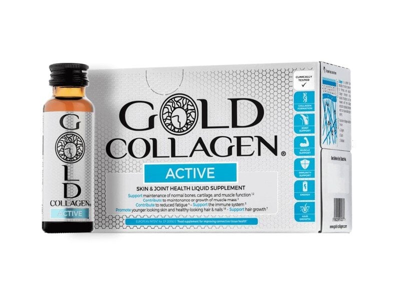 Maisto papildas Geriamas kolagenas Active Gold Collagen, 10x50ml цена и информация | Vitaminai, maisto papildai, preparatai grožiui | pigu.lt