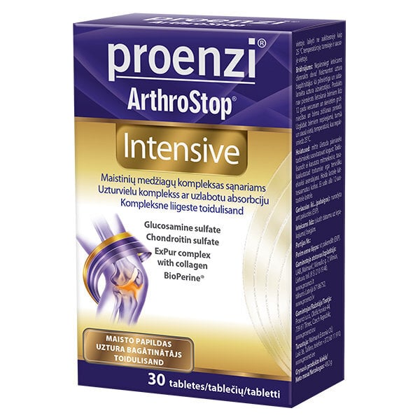 Maisto papildas Proenzi Arthrostop Intensive, 30 tablečių цена и информация | Vitaminai, maisto papildai, preparatai gerai savijautai | pigu.lt