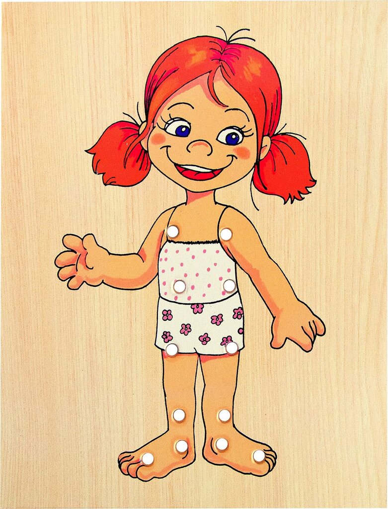 Medinis žaislas "Aprenk mergaitę" Woody цена и информация | Žaislai mergaitėms | pigu.lt
