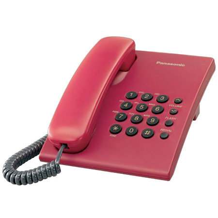 Panasonic KX-TS500FXR, raudonas цена и информация | Stacionarūs telefonai | pigu.lt
