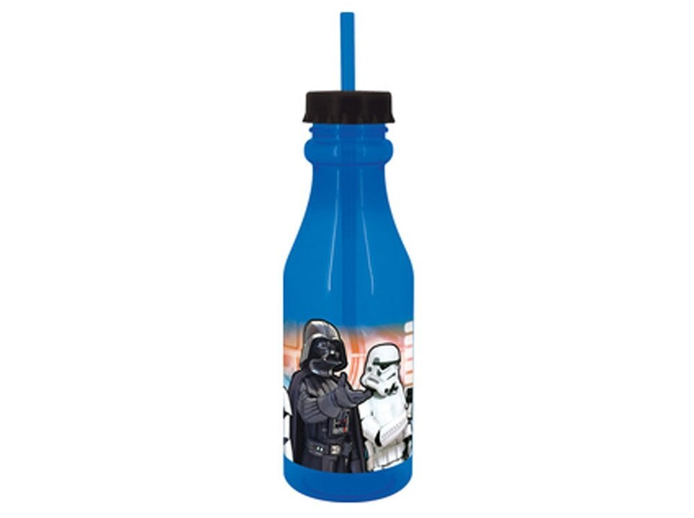 DISNEY butelis su šiaudeliu Star Wars, 500 ml kaina ir informacija | Taurės, puodeliai, ąsočiai | pigu.lt