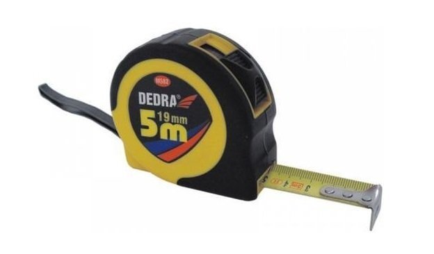 Ruletė Dedra 8 m, 25 mm kaina ir informacija | Mechaniniai įrankiai | pigu.lt