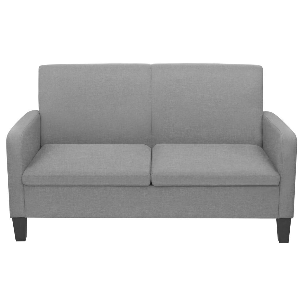 Dvivietė sofa, 135x65x76, šviesiai pilka kaina ir informacija | Sofos | pigu.lt