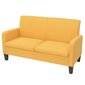 Dvivietė sofa, 135x65x76, geltonos spalvos kaina ir informacija | Sofos | pigu.lt