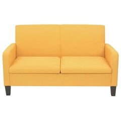 Dvivietė sofa, 135x65x76, geltonos spalvos kaina ir informacija | Sofos | pigu.lt