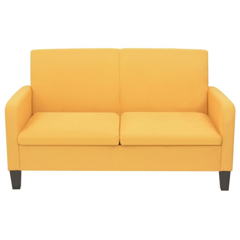 Dvivietė sofa, 135x65x76, geltonos spalvos kaina ir informacija | Sofos | pigu.lt