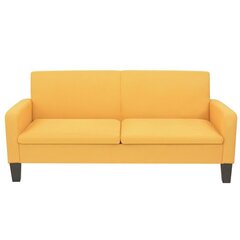 Двухместный диван, 180x65x76, желтый цена и информация | Диваны | pigu.lt