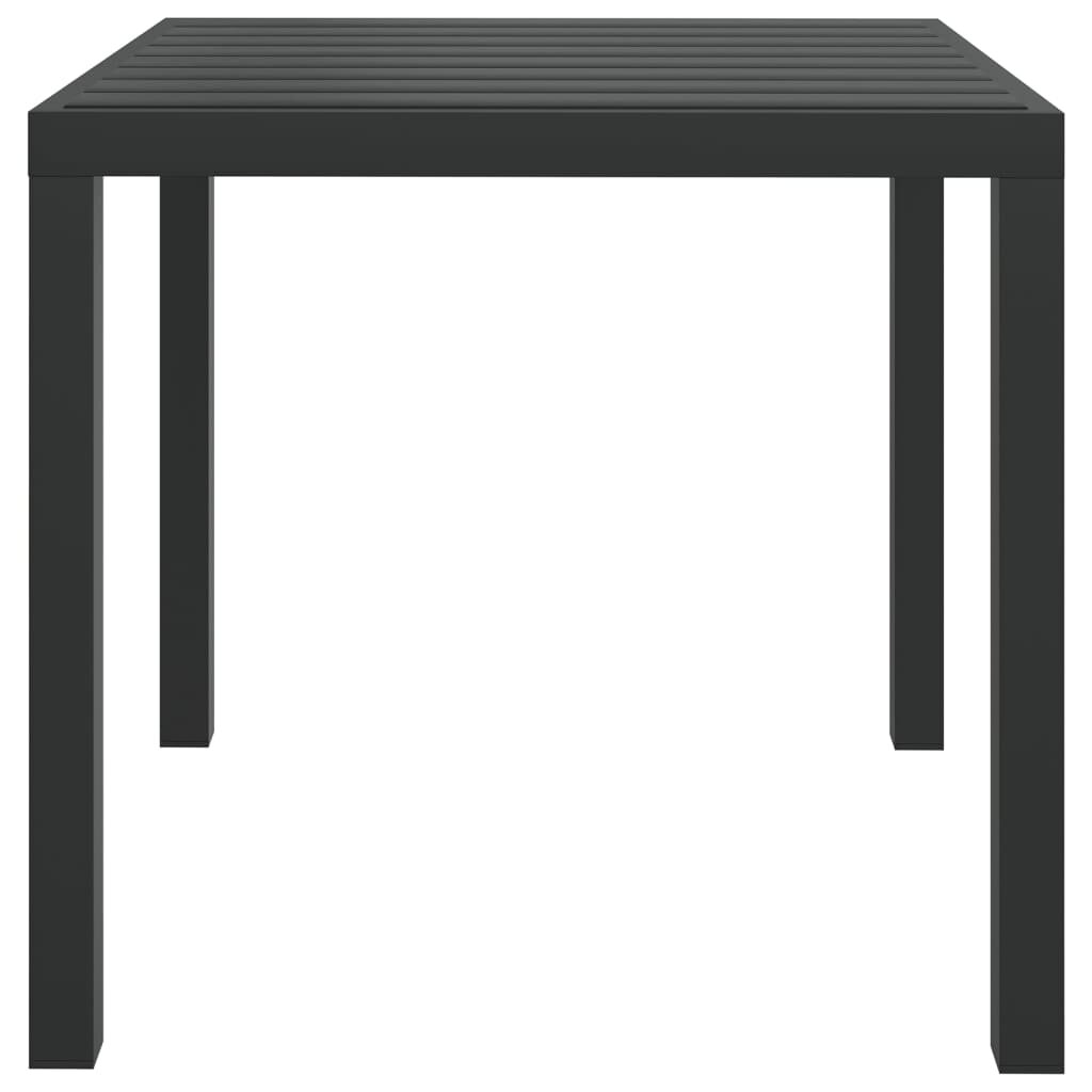 Sodo valgomojo stalas, juodas kaina ir informacija | Lauko stalai, staliukai | pigu.lt