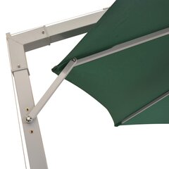Подвесной зонт, 350см, алюминиевый стебель, зеленый цена и информация | Зонты, маркизы, стойки | pigu.lt