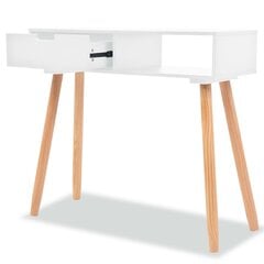 Konsolinis stalas, 80x30x72cm, baltas kaina ir informacija | Kavos staliukai | pigu.lt