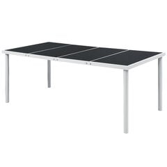 Sodo stalas, 190x90x74 cm, juodas kaina ir informacija | Lauko stalai, staliukai | pigu.lt