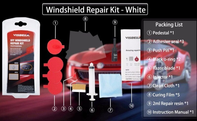Stiklo įdaužos remonto komplektas Visbella kaina ir informacija | Auto reikmenys | pigu.lt