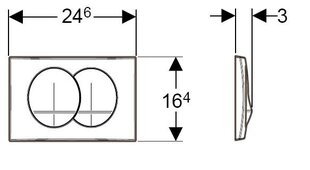 Przycisk spłukujący Geberit Delta 20 do WC biały (115.100.11.1) kaina ir informacija | Priedai unitazams, bidė | pigu.lt