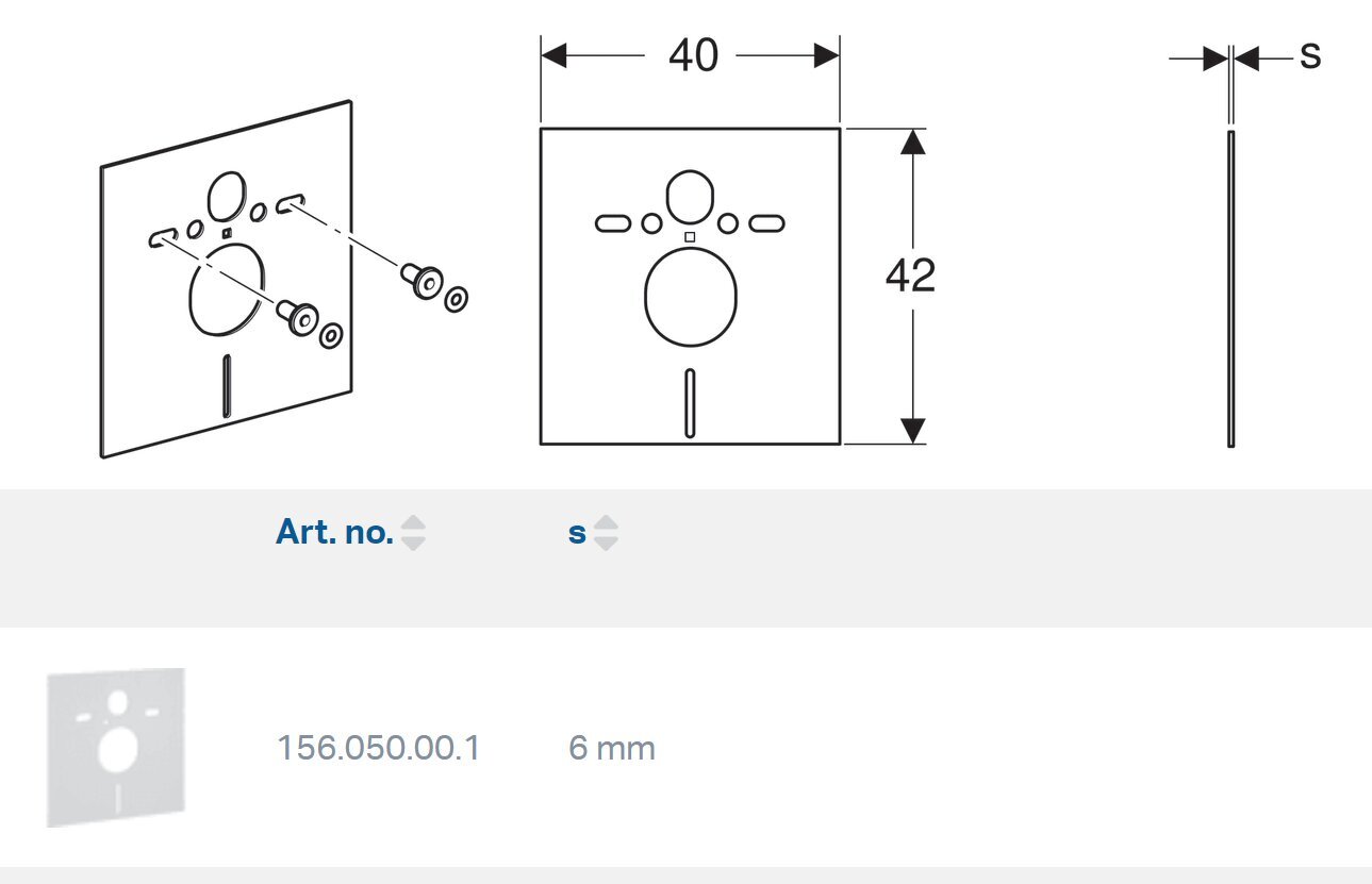 Garso izoliacinė tarpinė pakabinamiems WC ir bidė Geberit 156.050.00.1 kaina ir informacija | Priedai unitazams, bidė | pigu.lt