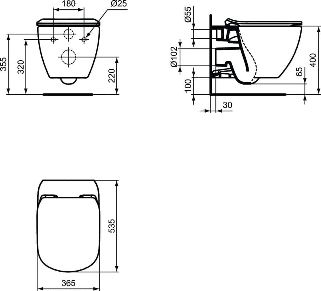 WC pakabinamas Ideal Standard Tesi Aquablade цена и информация | Klozetai | pigu.lt