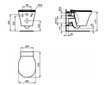 Pakabinamas WC klozetas Ideal Standard Connect kaina ir informacija | Klozetai | pigu.lt
