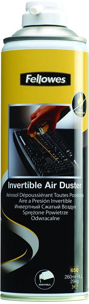 Kompiuterių valiklis Fellowes Air Duster (CRC99749), 350 ml kaina ir informacija | Valikliai | pigu.lt