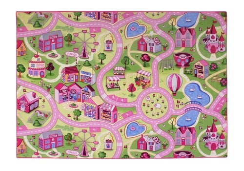 AW Rugs vaikiškas kilimas Sweet Town 95x200 cm kaina ir informacija | Kilimai | pigu.lt