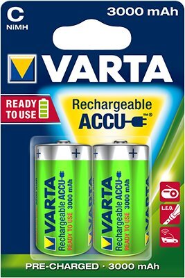 Varta Ready to Use 3000mAh C akumuliatorius, 2 vnt. цена и информация | Elementai | pigu.lt