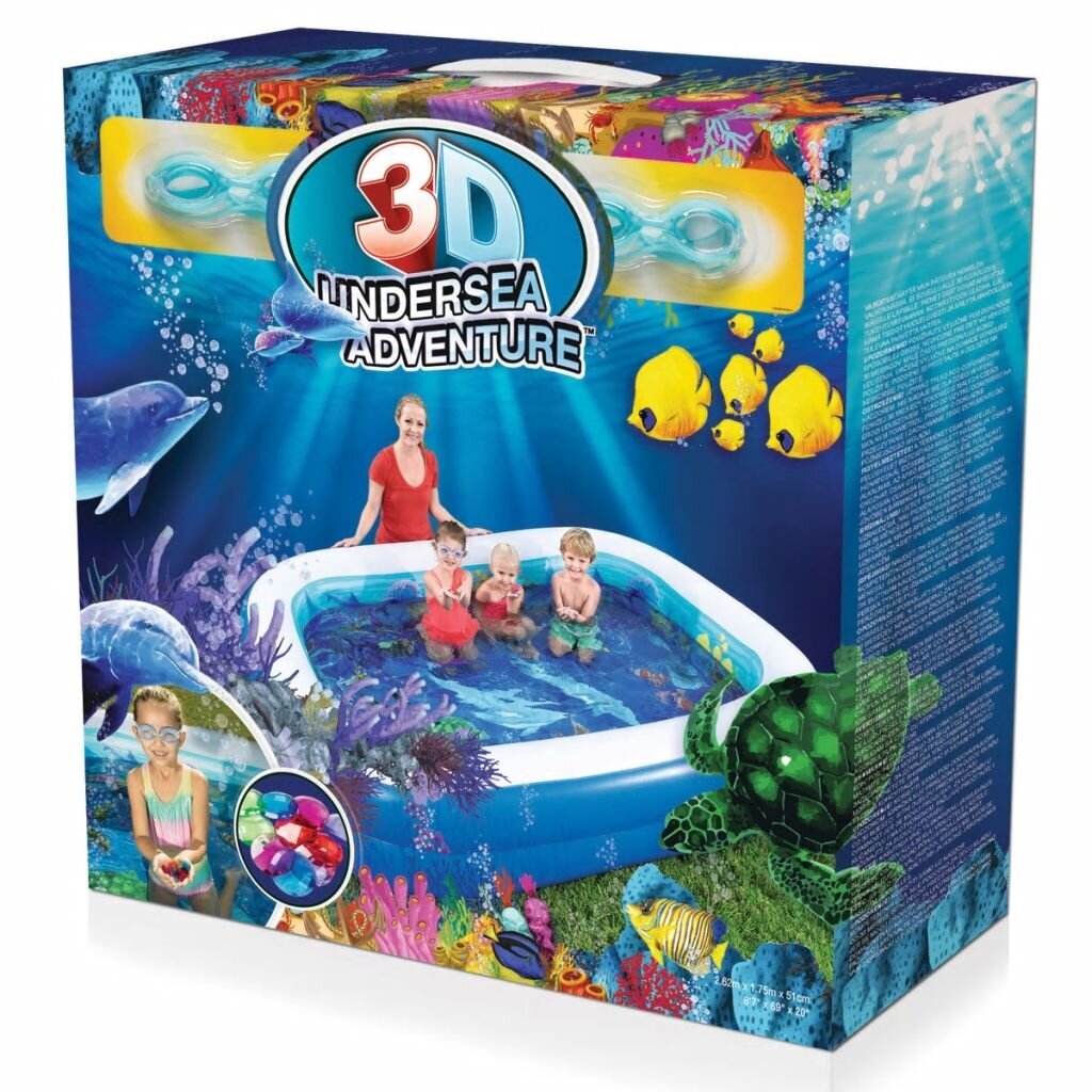 Pripučiamas baseinas Bestway Undersea Adventure, 262x175x51 cm kaina ir informacija | Baseinai | pigu.lt