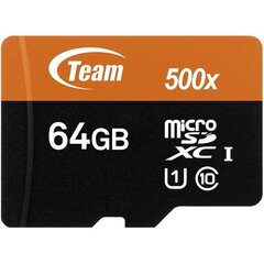 Flash Micro-SD 64GB Team UHS-I 1Adp kaina ir informacija | Atminties kortelės telefonams | pigu.lt