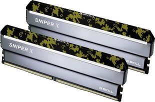 G.Skill Sniper X DDR4, 2x8GB, 3200MHz, CL16 (F4-3200C16D-16GSXKB) kaina ir informacija | Operatyvioji atmintis (RAM) | pigu.lt