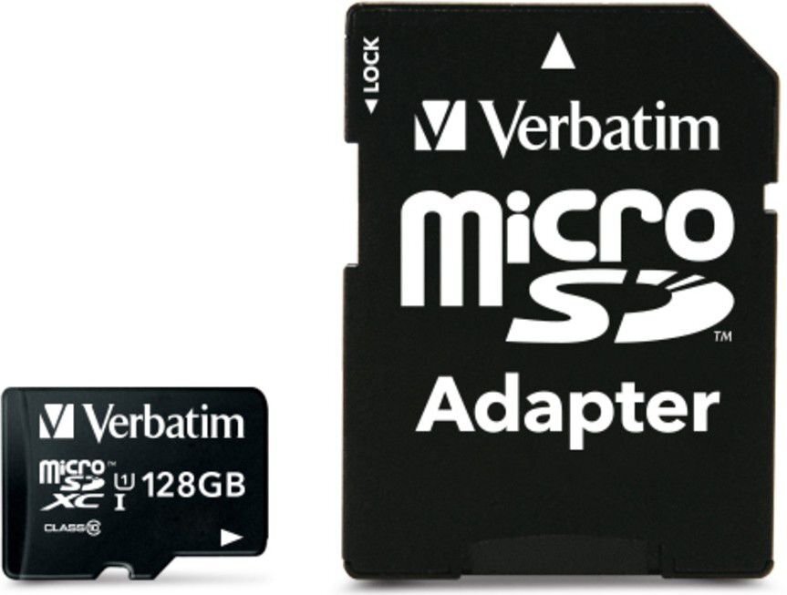 Verbatim (44085), 128GB, Micro SD kaina ir informacija | Atminties kortelės telefonams | pigu.lt