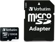 Verbatim (44085), 128GB, Micro SD цена и информация | Atminties kortelės telefonams | pigu.lt