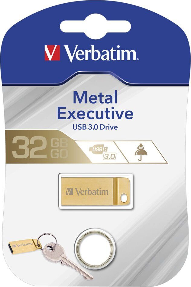 Verbatim Metal Executive 32GB USB 3.0 цена и информация | USB laikmenos | pigu.lt