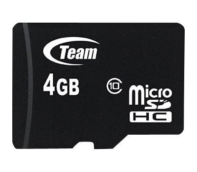 Atminties kortelė Flash Micro-SD 4GB Team C10 1Adp kaina ir informacija | Atminties kortelės telefonams | pigu.lt
