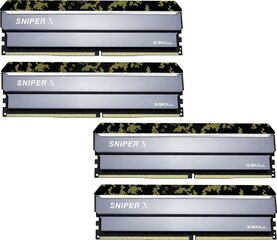 G.Skill Sniper X DDR4, 4x8GB, 3000MHz, CL16 (F4-3000C16Q-32GSXKB) kaina ir informacija | Operatyvioji atmintis (RAM) | pigu.lt