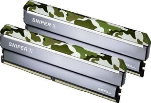 G.Skill Sniper X DDR4, 2x16GB, 3200MHz, CL16 (F4-3200C16D-32GSXFB) kaina ir informacija | Operatyvioji atmintis (RAM) | pigu.lt
