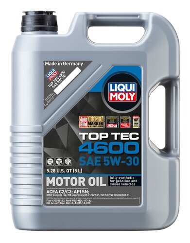 Liqui Moly Top Tec 4600 5W30 variklinė alyva, 5L kaina ir informacija | Variklinės alyvos | pigu.lt