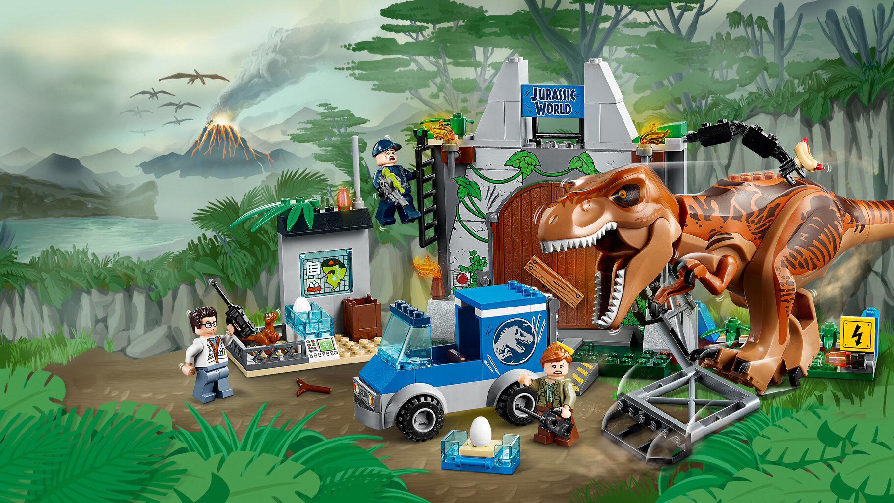 10758 LEGO® Jurassic World Tiranozauro pabėgimas kaina ir informacija | Konstruktoriai ir kaladėlės | pigu.lt