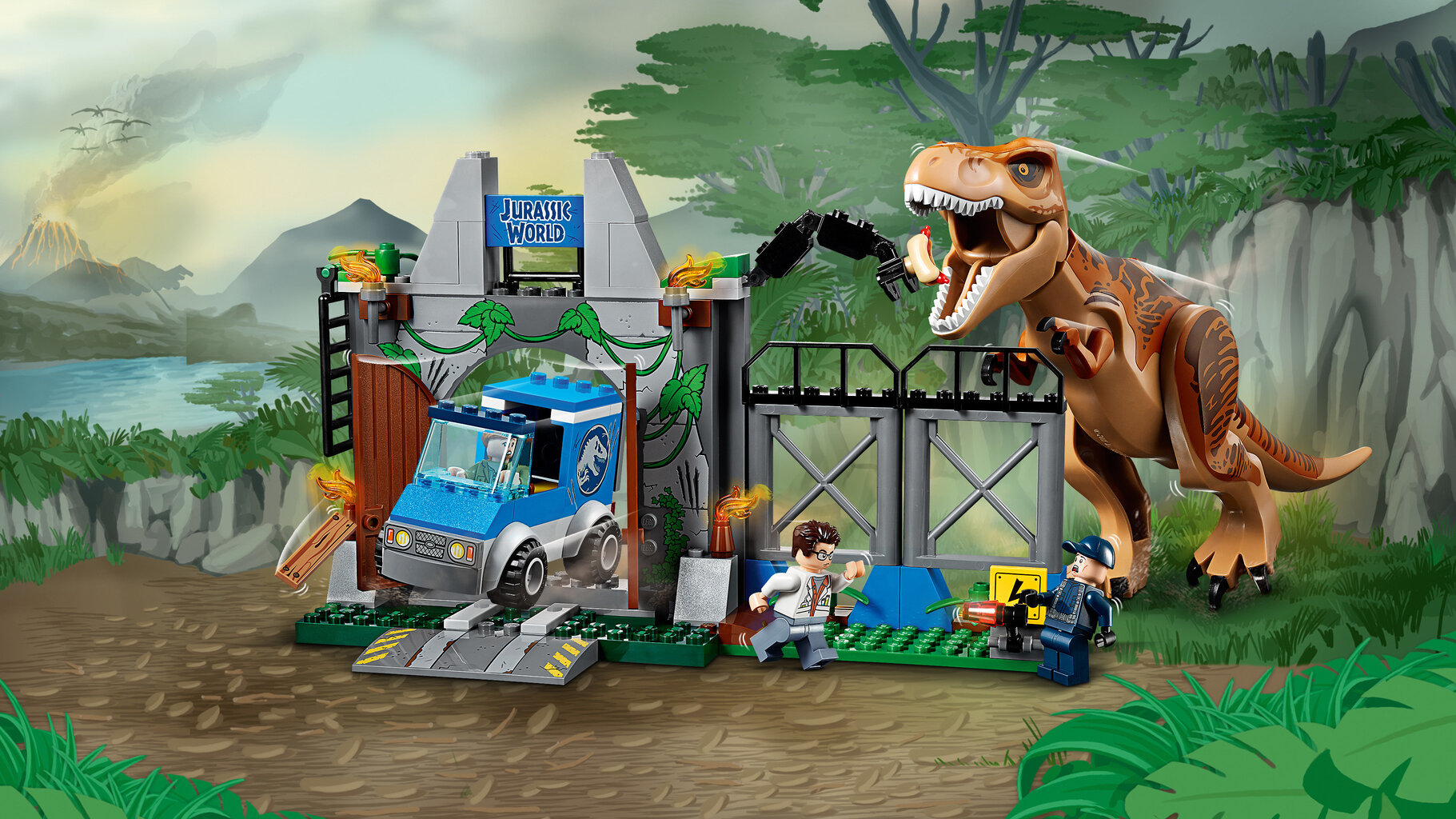 10758 LEGO® Jurassic World Tiranozauro pabėgimas цена и информация | Konstruktoriai ir kaladėlės | pigu.lt