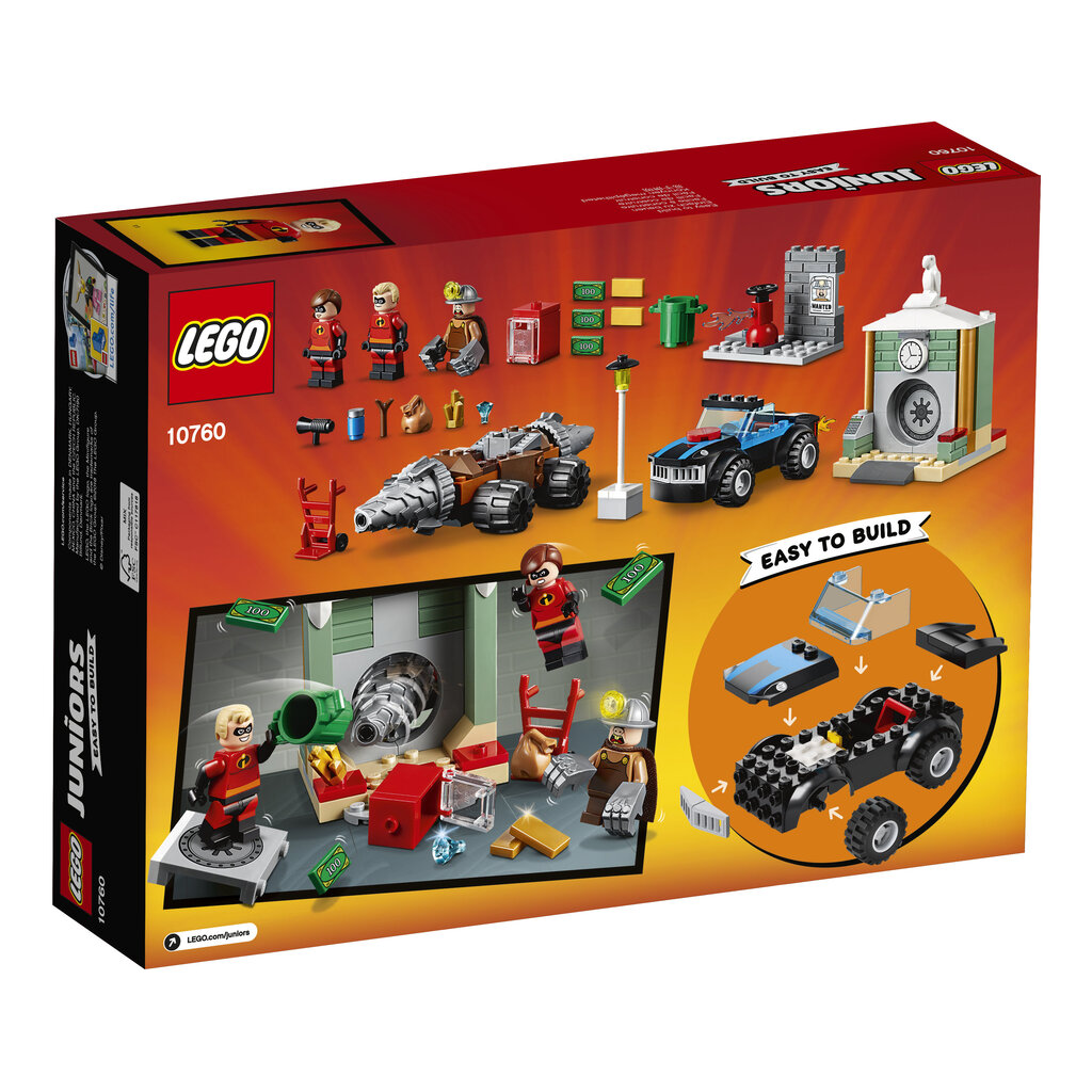 10760 LEGO® JUNIORS Banko apiplėšimas panaudojant žemrausę mašiną цена и информация | Konstruktoriai ir kaladėlės | pigu.lt