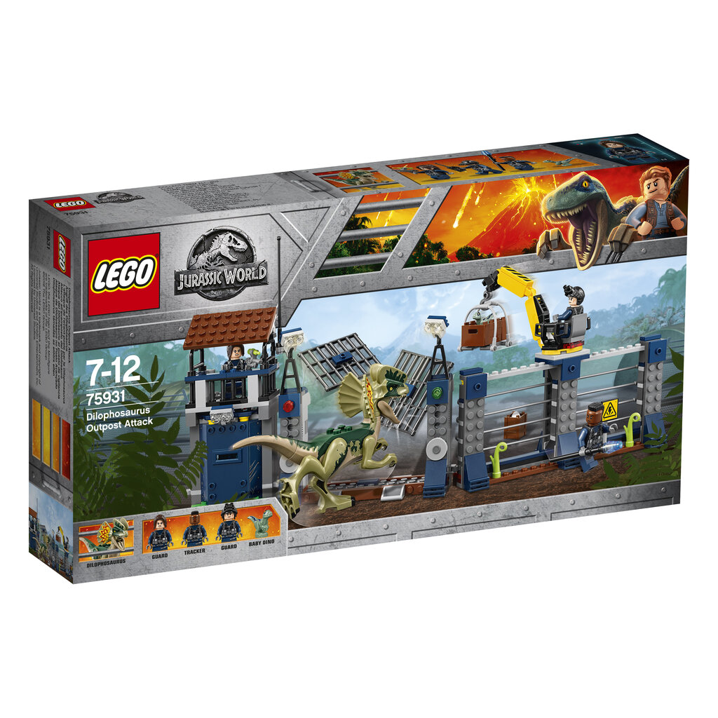 75931 LEGO® Jurassic World Dilofozauro sargybos posto puolimas цена и информация | Konstruktoriai ir kaladėlės | pigu.lt