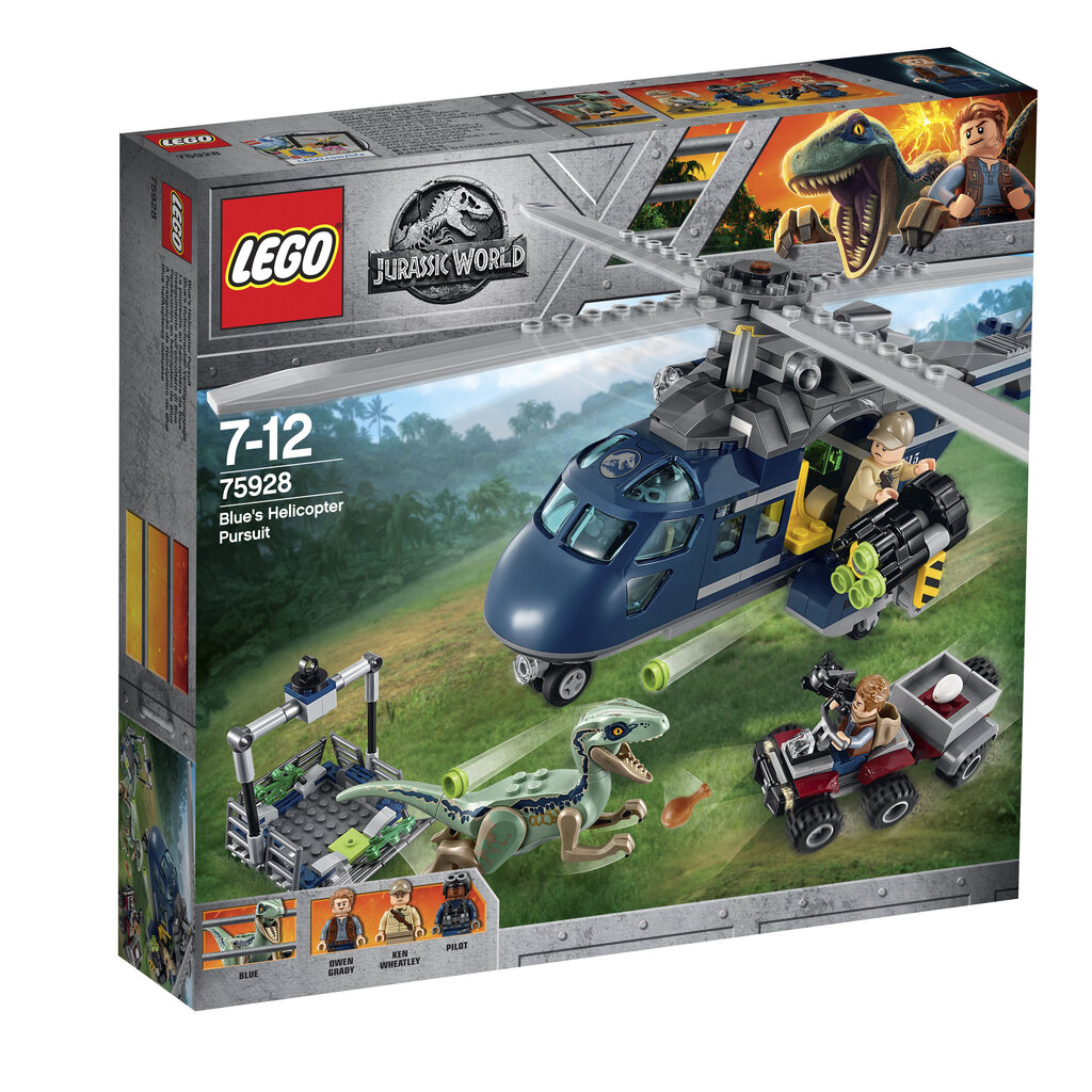 75928 LEGO® Jurassic World Blue Persekiojimas sraigtasparniu цена и информация | Konstruktoriai ir kaladėlės | pigu.lt