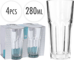 Stiklinių rinkinys, 4 x 280 ml kaina ir informacija | Taurės, puodeliai, ąsočiai | pigu.lt