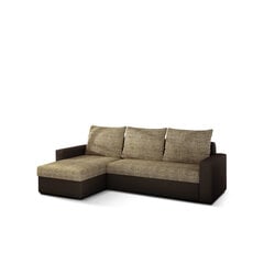 Универсальный угловой диван Livio, кремовый/коричневый цена и информация | Угловые диваны | pigu.lt